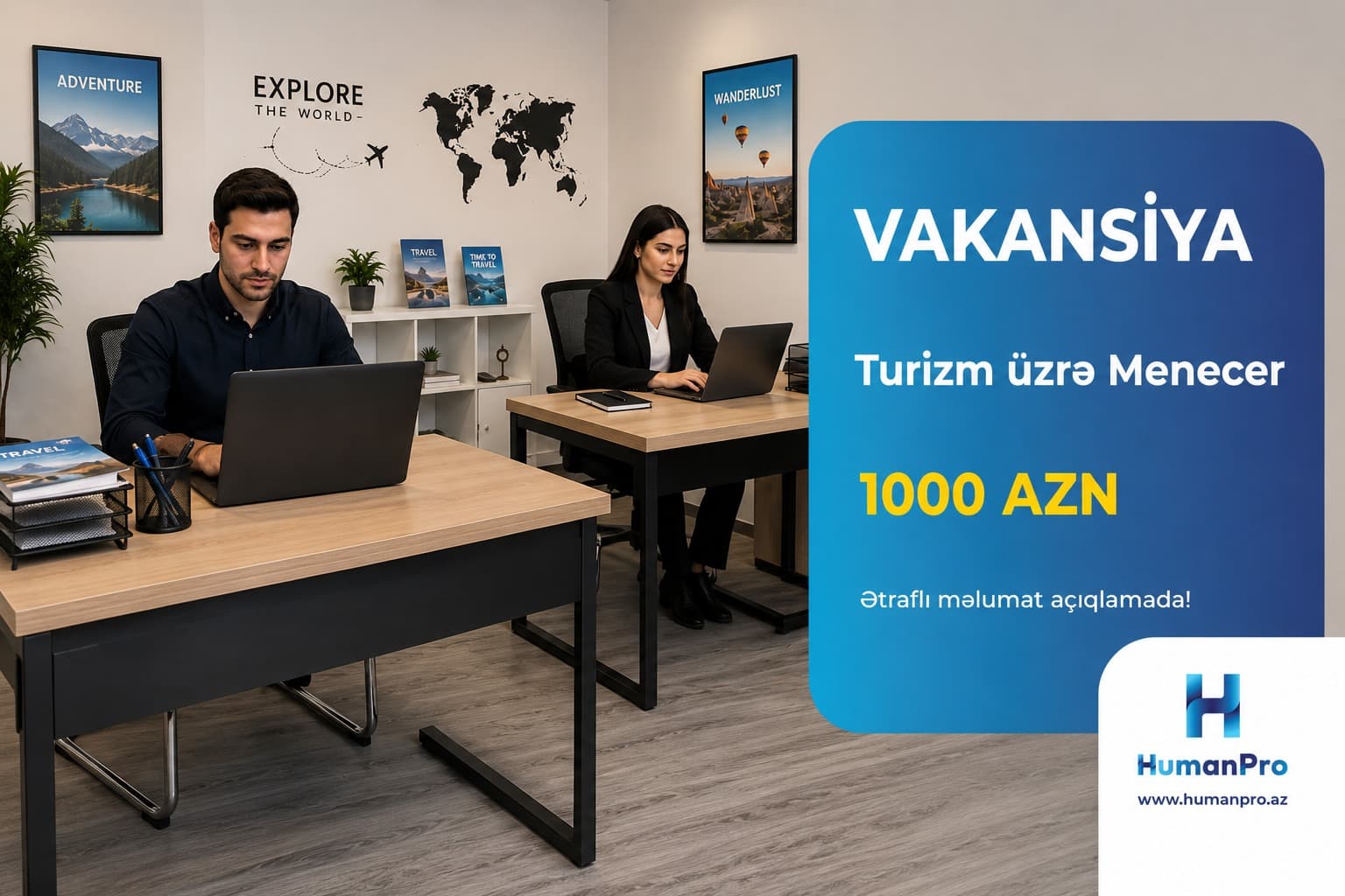 Turizm üzrə Menecer vakansiyası — 2