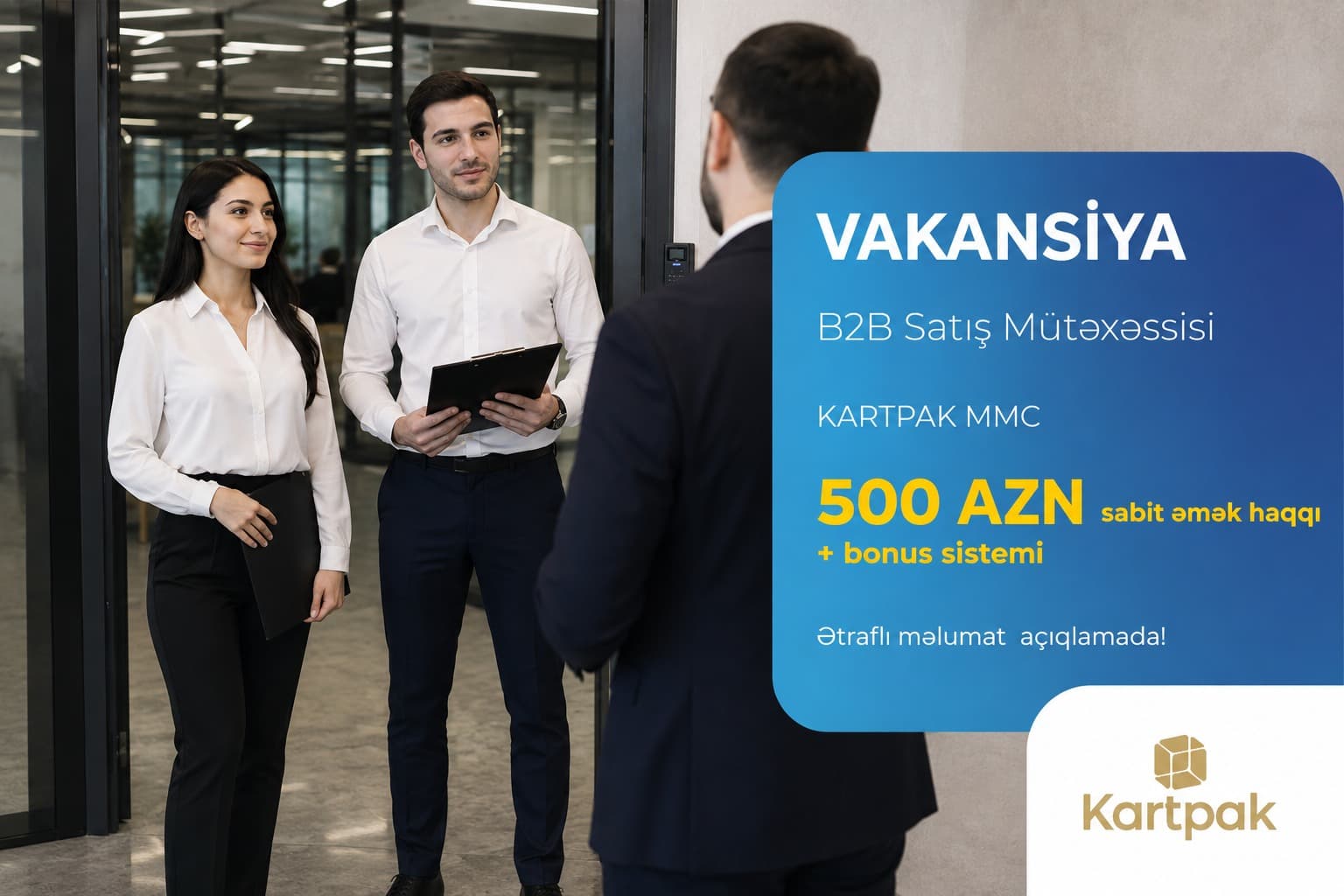 Kartpak MMC B2B Satış Mütəxəssisi Vakansiyası — 2