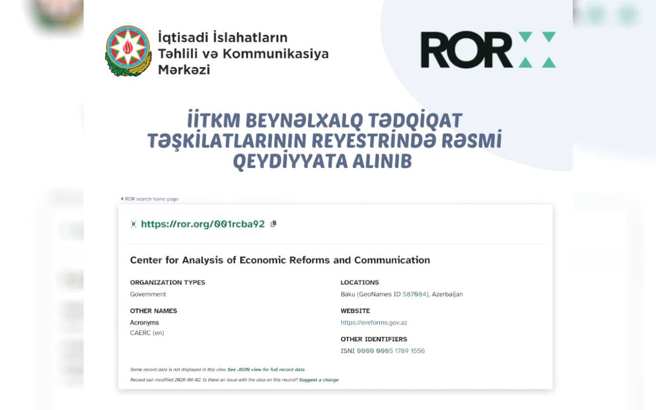 İİTKM beynəlxalq elmi təşkilatlar reyestrində rəsmi qeydiyyata alınıb