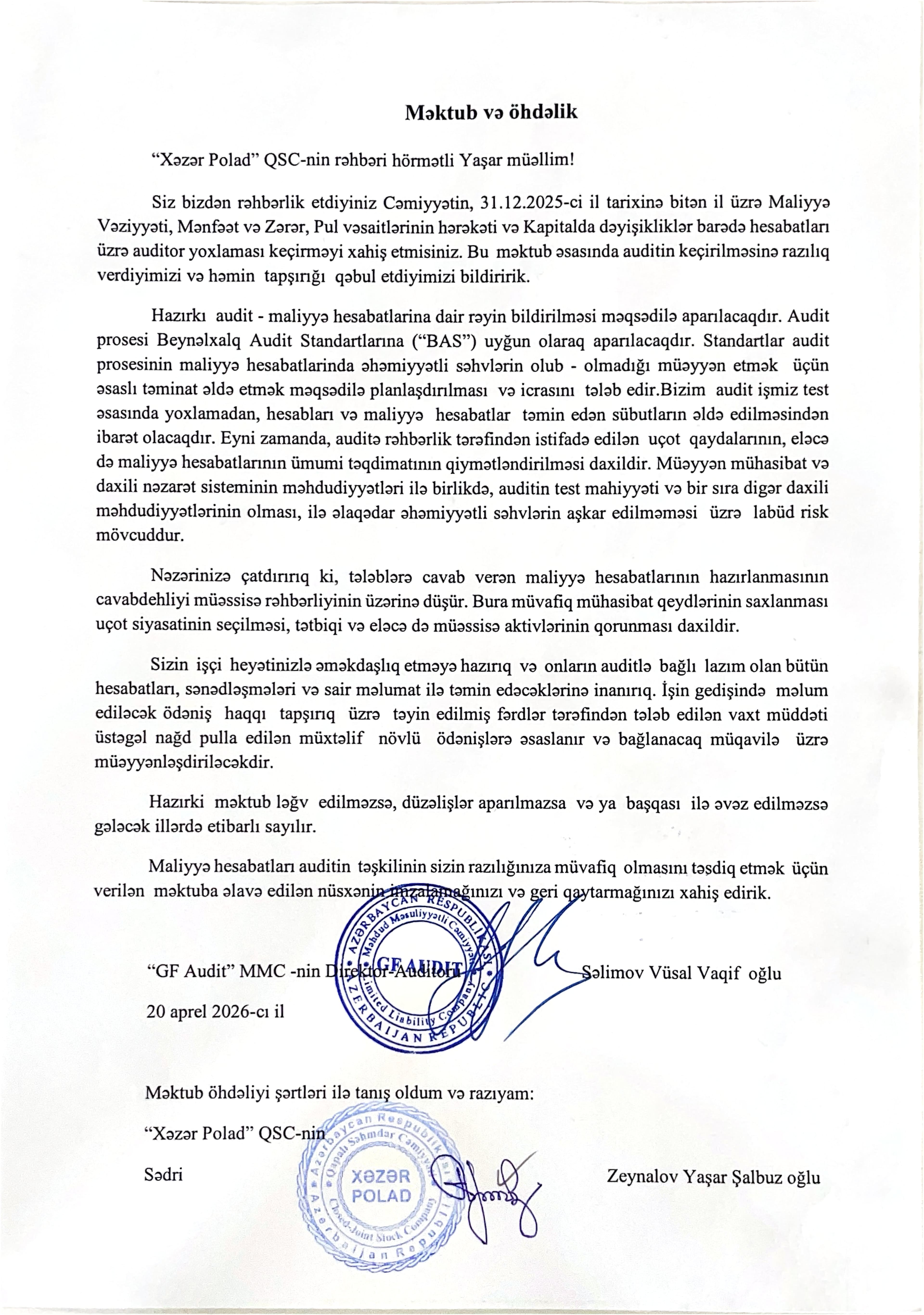 Audit hesabatı — 5