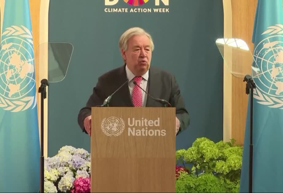 Antonio Quterreş təmiz enerjiyə keçid planını təqdim edib