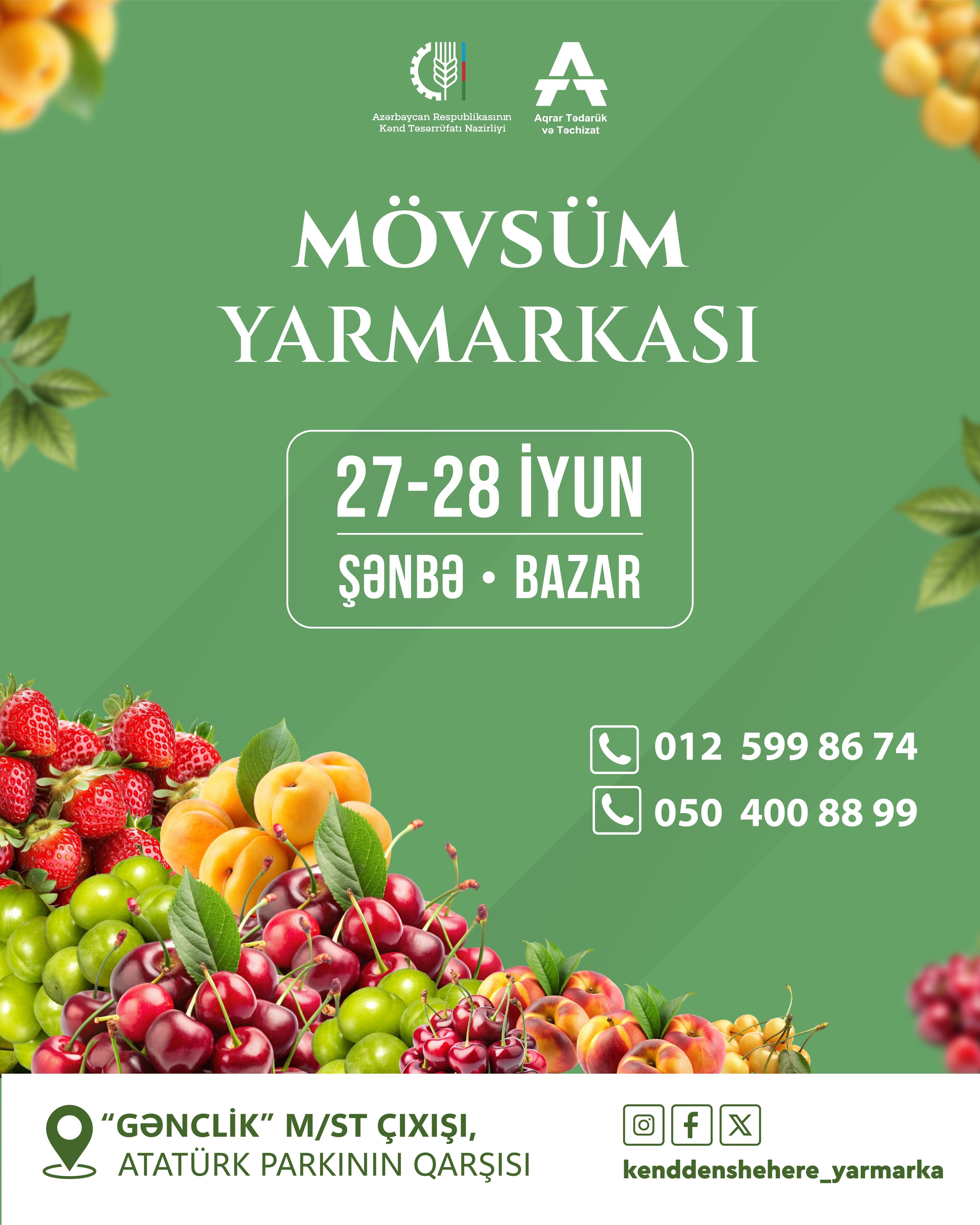 “Kənddən Şəhərə” Mövsüm Yarmarkasında Fermerlərin İştirakı Üçün Qeydiyyat Başladı — 2