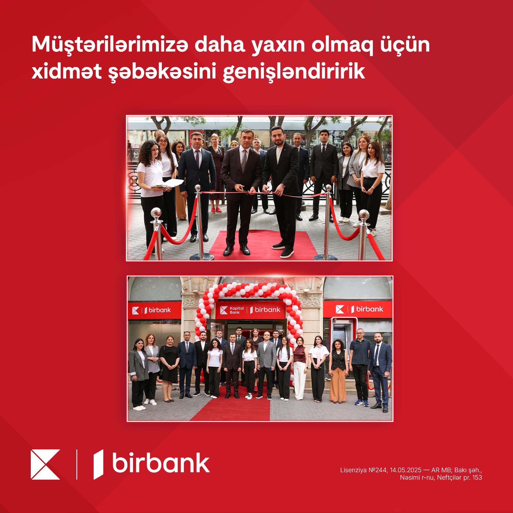 Kapital Bank 116 filial, 51 şöbə və 1274 ATM ilə ölkənin ən böyük xidmət şəbəkəsinə malik bankıdır — 2