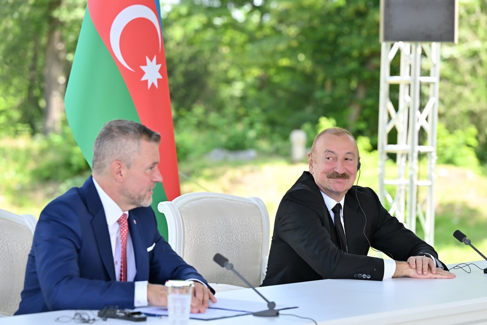Prezident İlham Əliyev və Slovakiya Prezidenti Şuşada mətbuata bəyanatlarla çıxış ediblər — 5