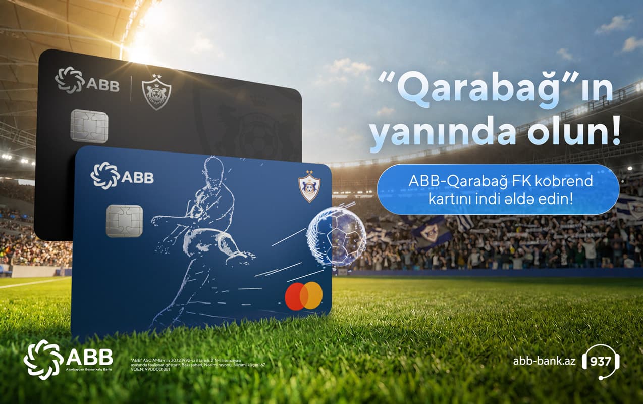 “ABB-Qarabağ FK” kobrend kartını artıq ABB-dən sifariş etmək olar — 2