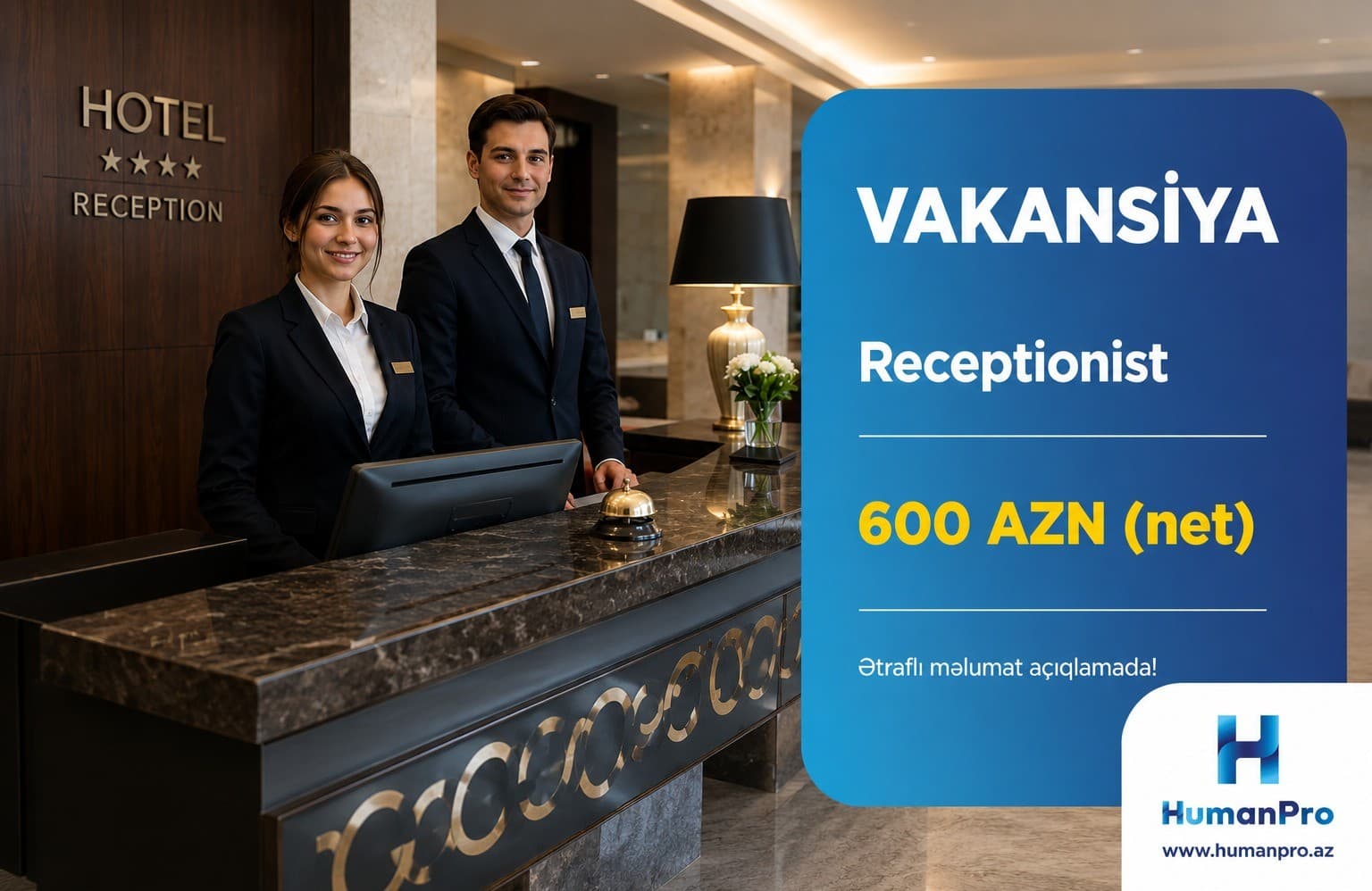 Receptionist vakansiyası
