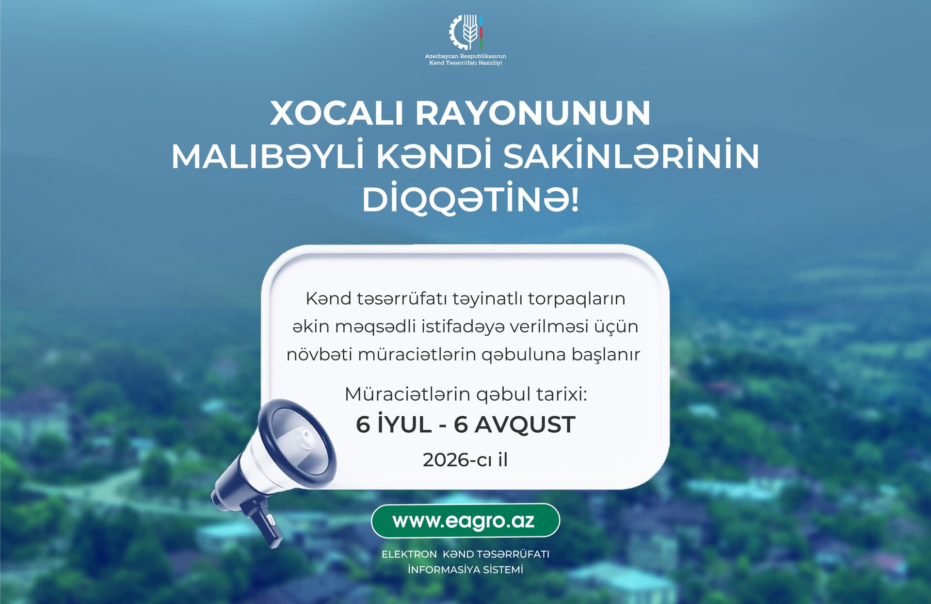 Xocalının Malıbəyli kəndində əkin üçün torpaq icarəsinə müraciətlər başlayır