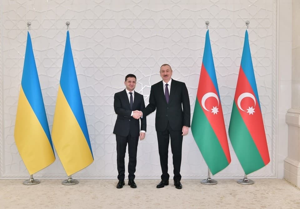Azərbaycan və Ukrayna prezidentləri mətbuata bəyanatlarla çıxış ediblər
