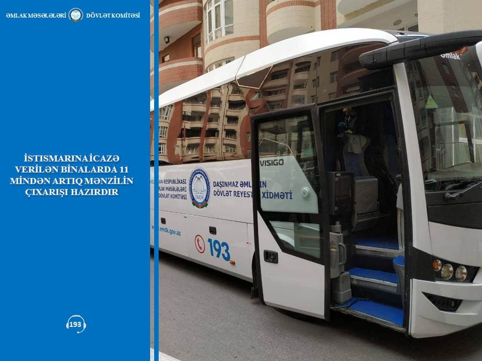 İstismarına icazə verilən binalarda 11 mindən artıq mənzilin çıxarışı hazırdır
