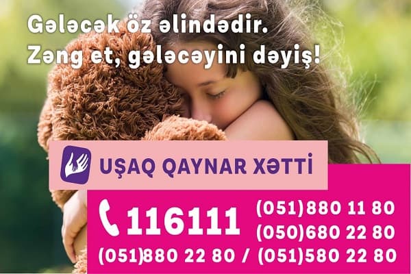 Azercell-in dəstəyi ilə fəaliyyət göstərən “Uşaq Qaynar Xətt” xidmətinə 2019-cu il ərzində 5061 müraciət daxil