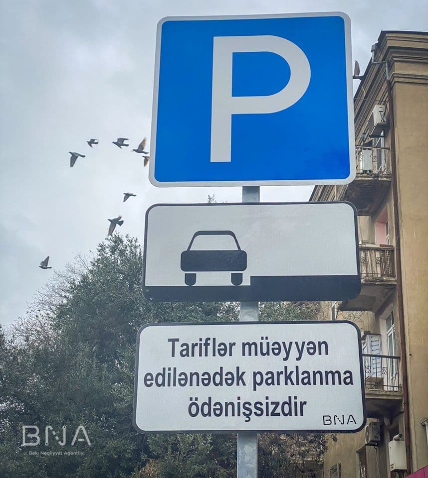Dayanma və durmanın qadağan olunmadığı ərazilərdə parklanma ödənişsizdir