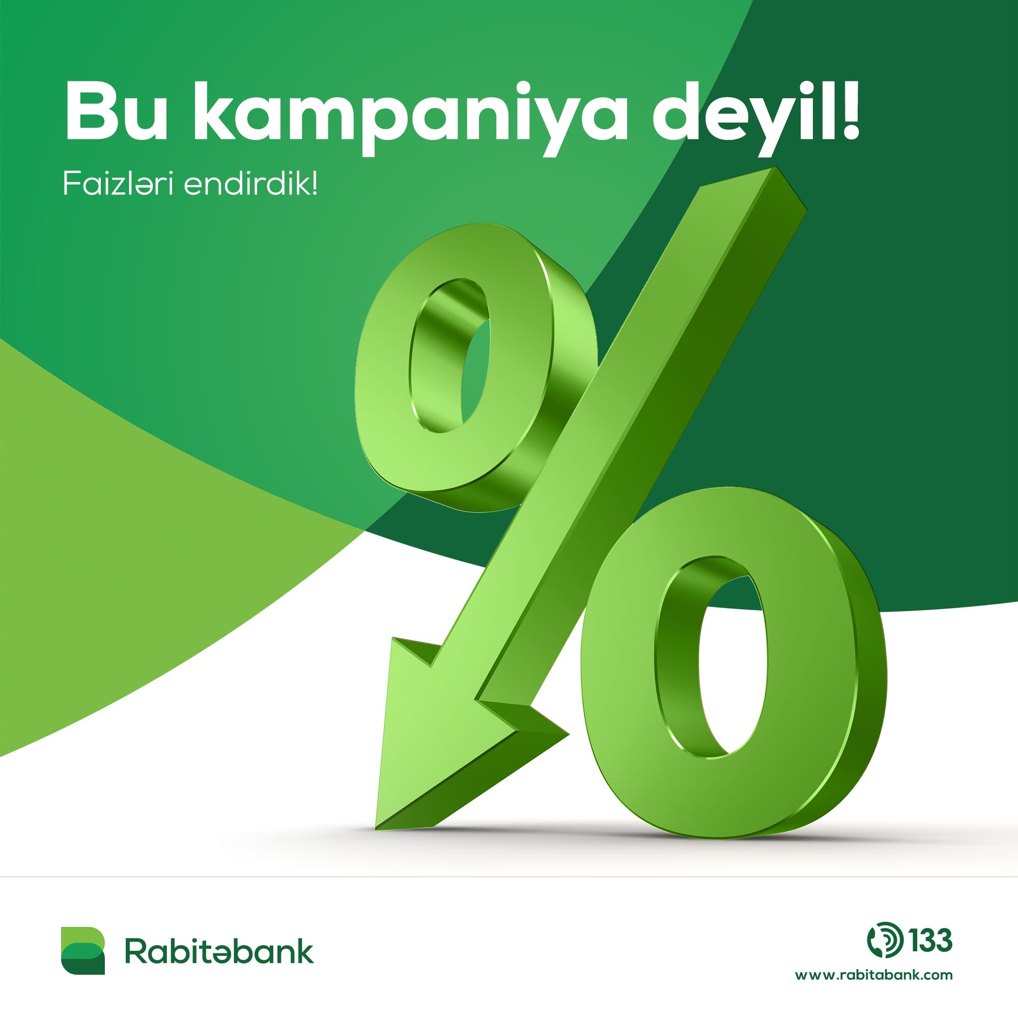 Rabitəbankdan nağd pul krediti artıq 16%!