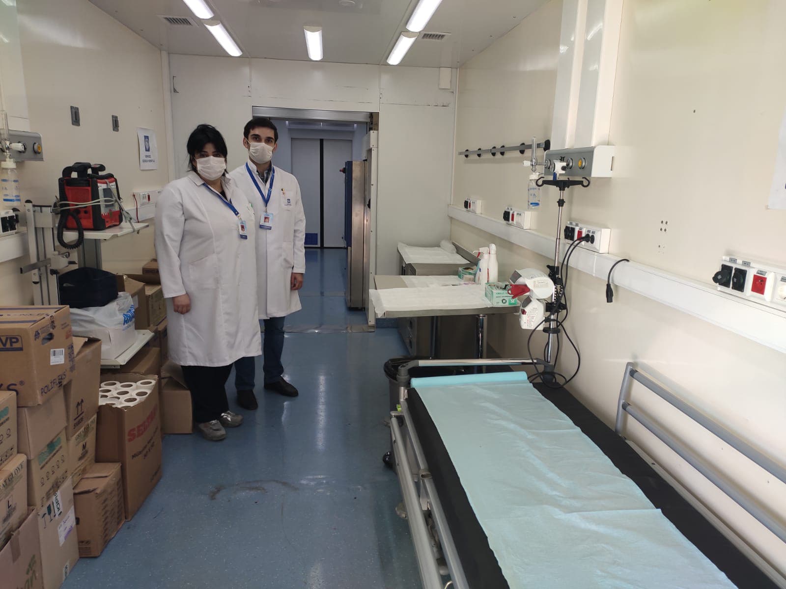 Biləsuvar gömrük-sərhəd buraxılış məntəqəsində mobil səyyar hospital xidmətə başlayıb