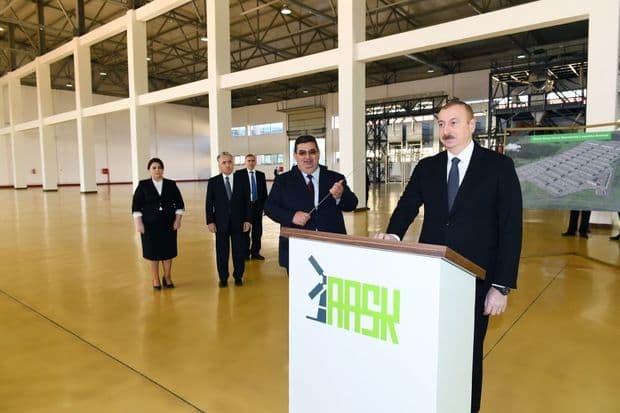 İlham Əliyev Ağstafa Aqrar Sənaye Kompleksinin açılışında
