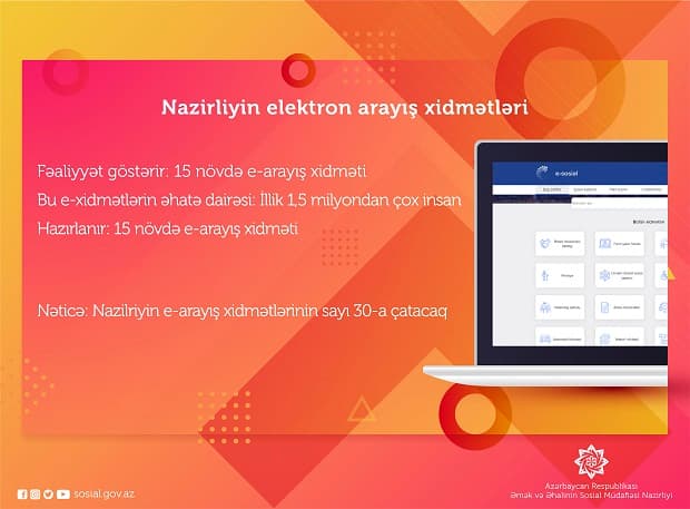 Nazirliyin fəaliyyət sahələri üzrə daha 15 növdə elektron arayış xidməti yaradılır