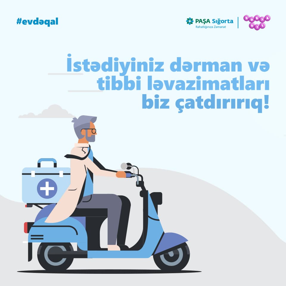 PAŞA Sığorta şirkəti bütün sığortalı müştərilər üçün dərmanların istənilən ünvana ödənişsiz çatdırılma xidməti