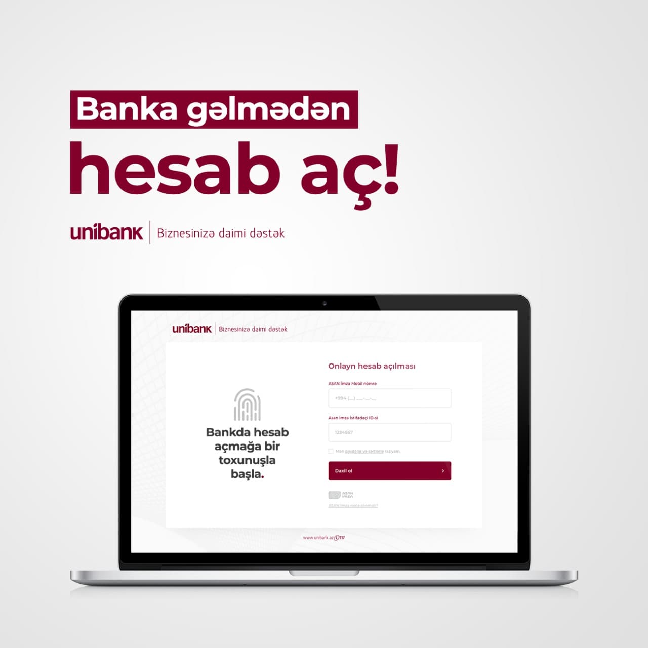 Unibank biznes sahiblərinə banka gəlmədən onlayn hesab açmaq imkanı yaradıb