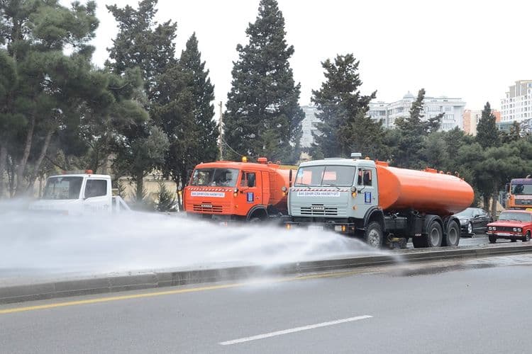 Bakıda genişmiqyaslı dezinfeksiya işləri davam etdirilir