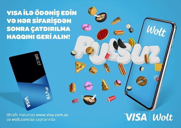 Bank VTB (Azərbaycan)-ın Visa kart sahibləri yemək sifariş zamanı pulsuz çatdırılmadan istifadə edə bilər