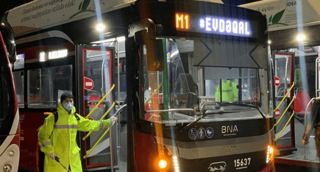 BNA: Hər gün 30 avtobus parkında dezinfeksiya işləri aparılır