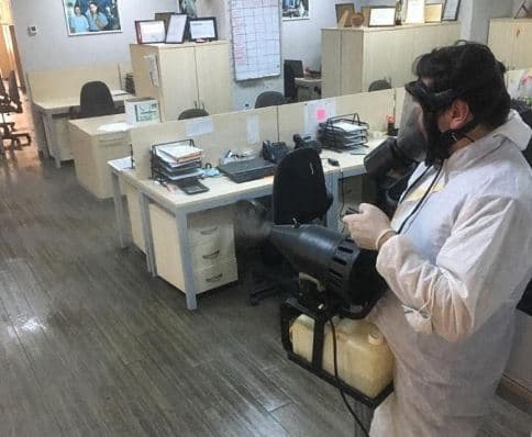 "Atəşgah" sığorta şirkətinin baş ofisi dezinfeksiya olundu - FOTO