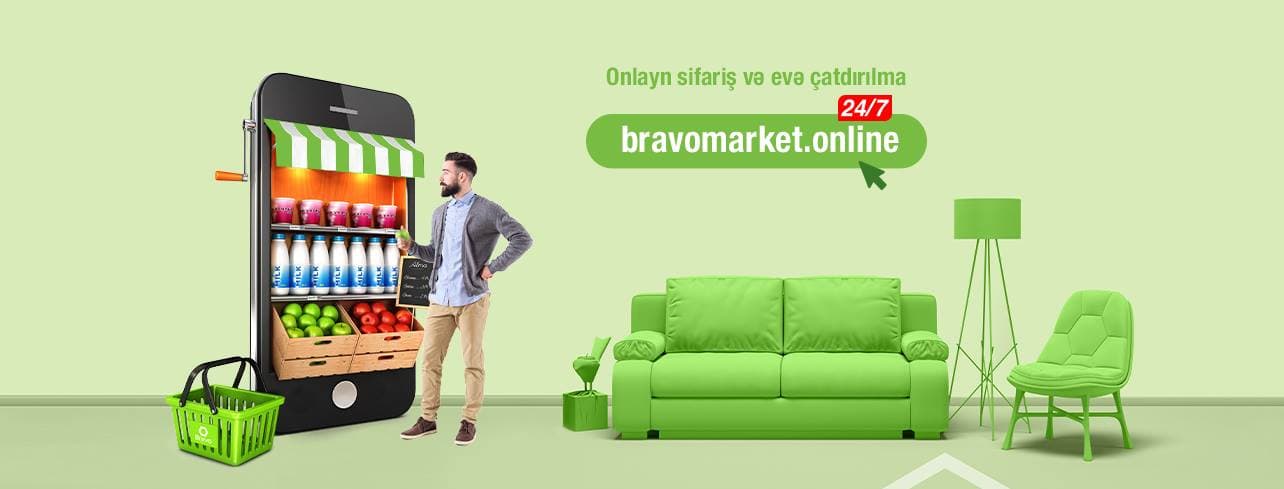 Artıq evdən çıxmadan "Bravo"dan alış-veriş edin - ƏTRAFLI