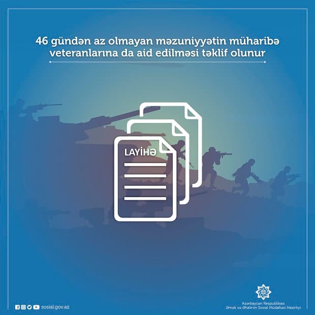 Nazirlikdən müharibə veteranları ilə bağlı təklif