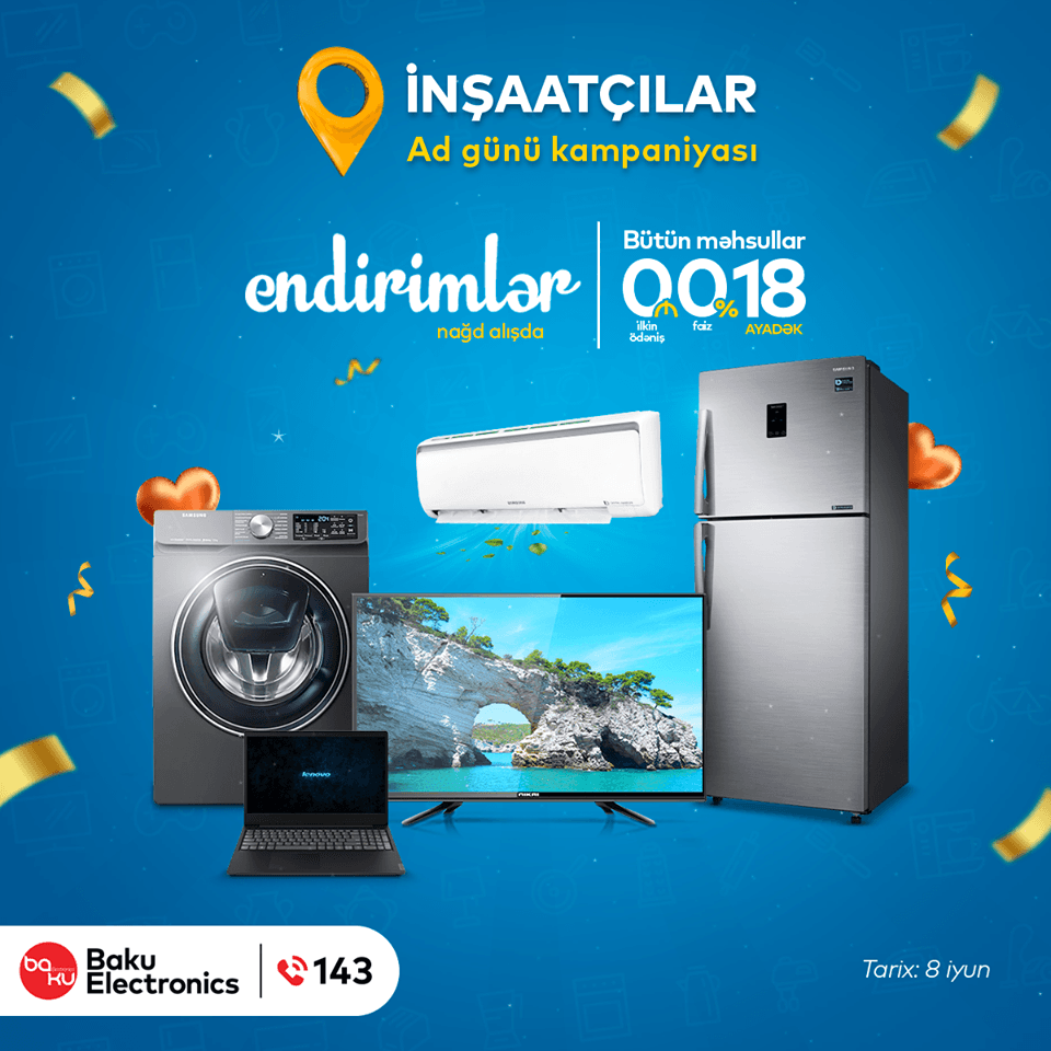 Yayın sərfəli təklifləri Baku Electronics-də