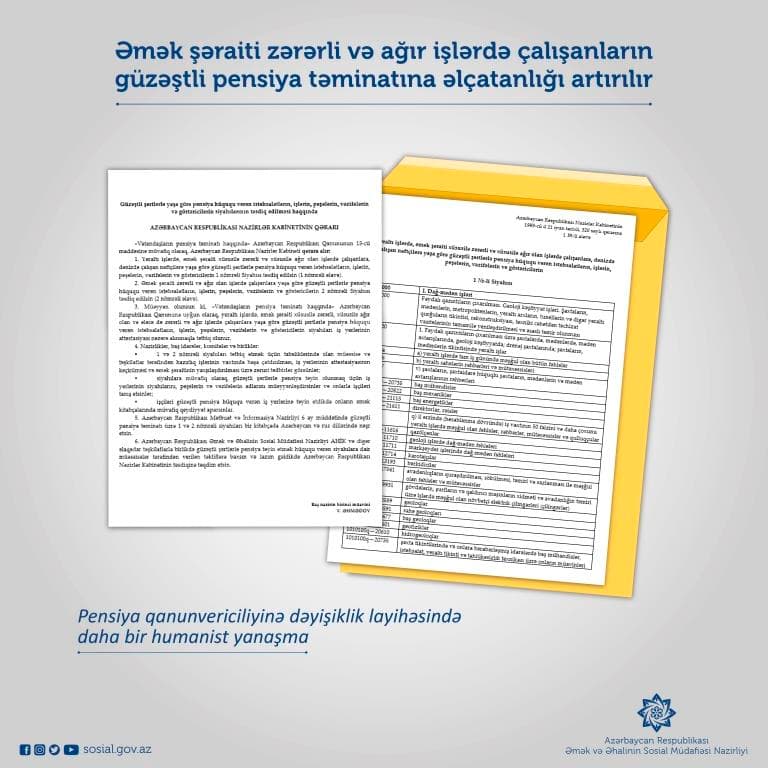 Bu şəxslərin pensiya yaşı 5 il azaldılır - DƏYİŞİKLİK