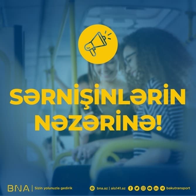 BNA tibbi maskadan istifadə etməyən sərnişinlərə XƏBƏRDARLIQ EDİB