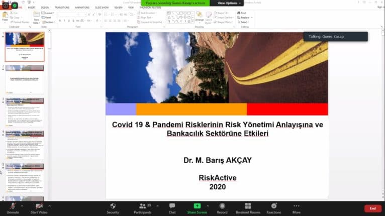 Bankların təmsilçiləri beynəlxalq bazarlar və bank sektoruna təsiri – Türkiyə təcrübəsi” vebinarında