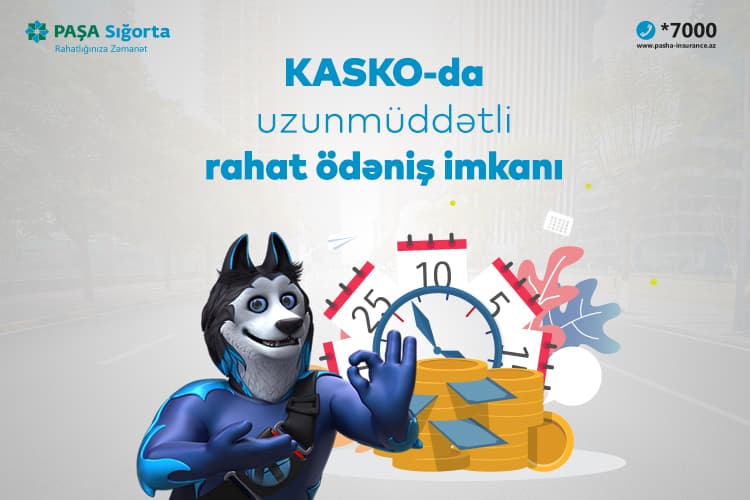 PAŞA Sığorta KASKO sığortası əldə etmək istəyən müştərilər üçün rahat ödəniş planı təklif edir!