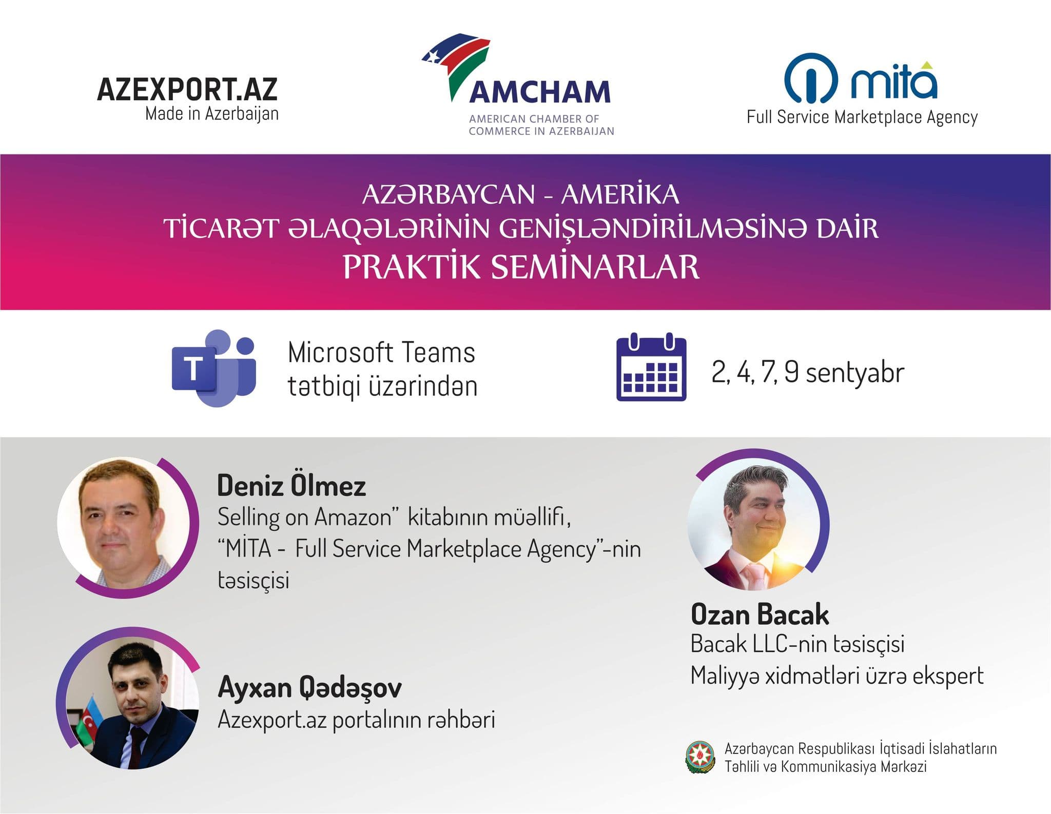 Azərbaycan - Amerika Ticarət əlaqələrinin genişləndirilməsinə dair seminar keçiriləcək