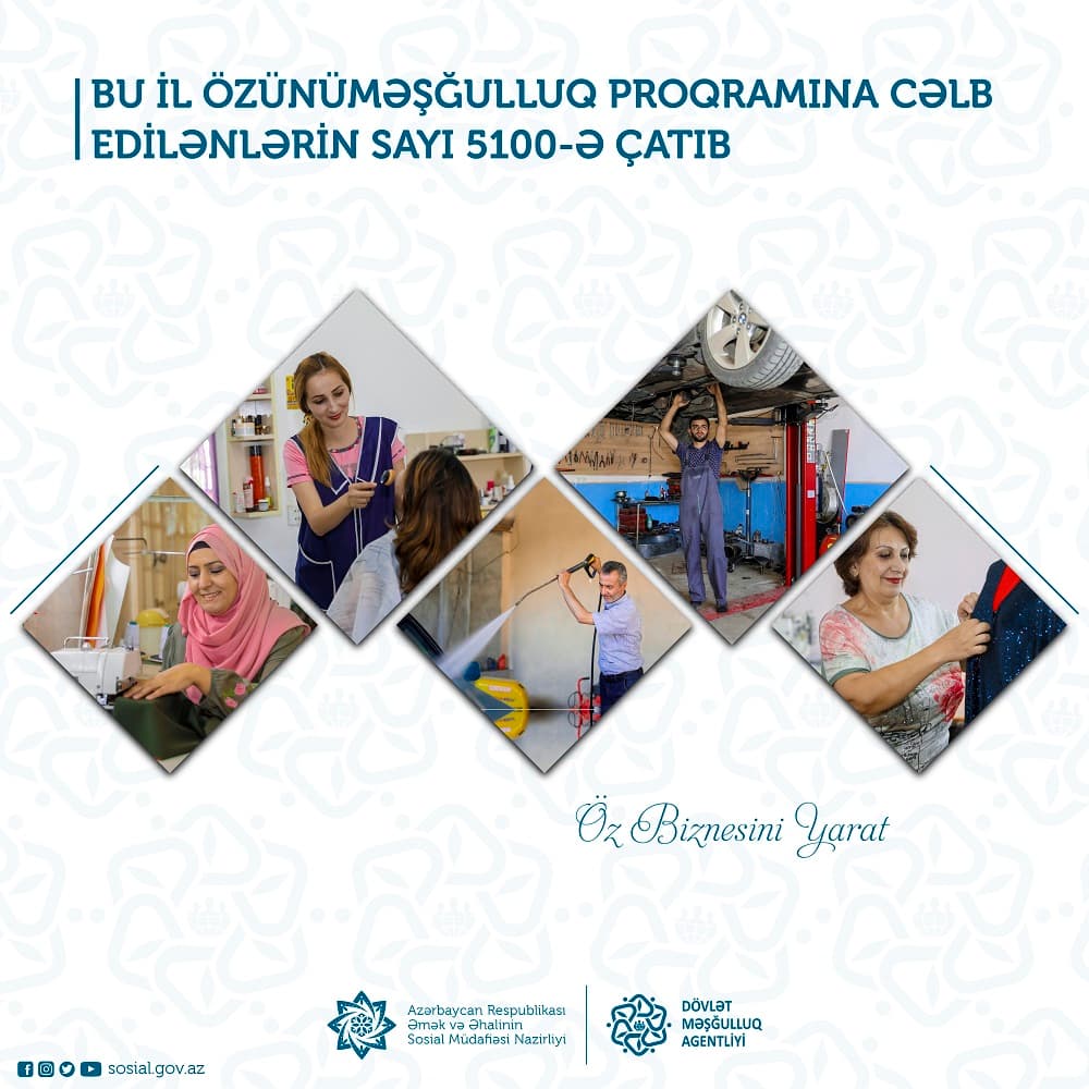 Bu il 5100 nəfər özünüməşğulluq proqramına cəlb olunub