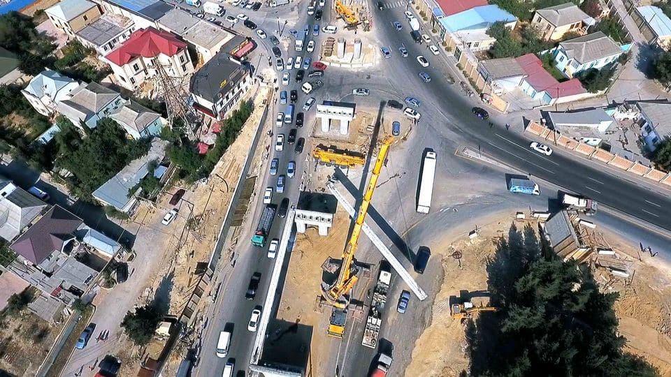 Sulutəpə dairəsində tikilən nəhəng yol qovşağı bu ilin sonu istifadəyə veriləcək