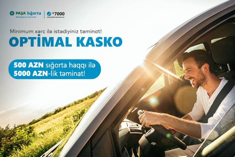 PAŞA Sığortadan sərfəli qiymətə KASKO sığortası arzulayan müştərilərimiz üçün optimal təklif!