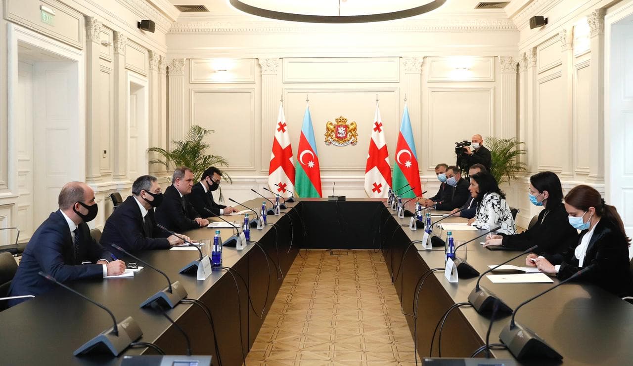 Gürcüstan Prezidenti Ceyhun Bayramovla görüşüb - FOTO