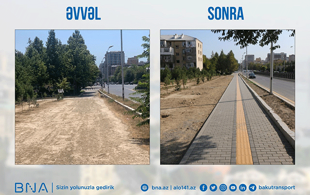 Yeni piyada səkiləri - Fotolar