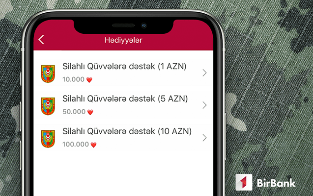 “Ürəklər”inizlə Silahlı Qüvvələrə dəstək olun!