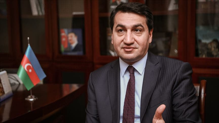 Hikmət Hacıyev erməni terrorçuları tərəfindən dağıdılmış Gəncə bazarının görüntülərini paylaşdı