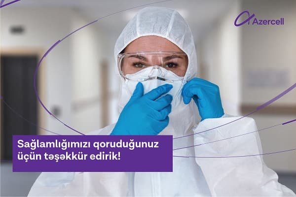 Azercell-dən koronavirusla savaşan tibb işçilərinə dəstək davam edir