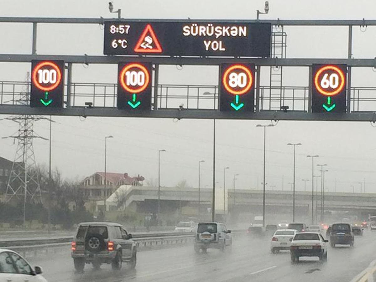 Bakının iki magistralında sürət həddi endirilib