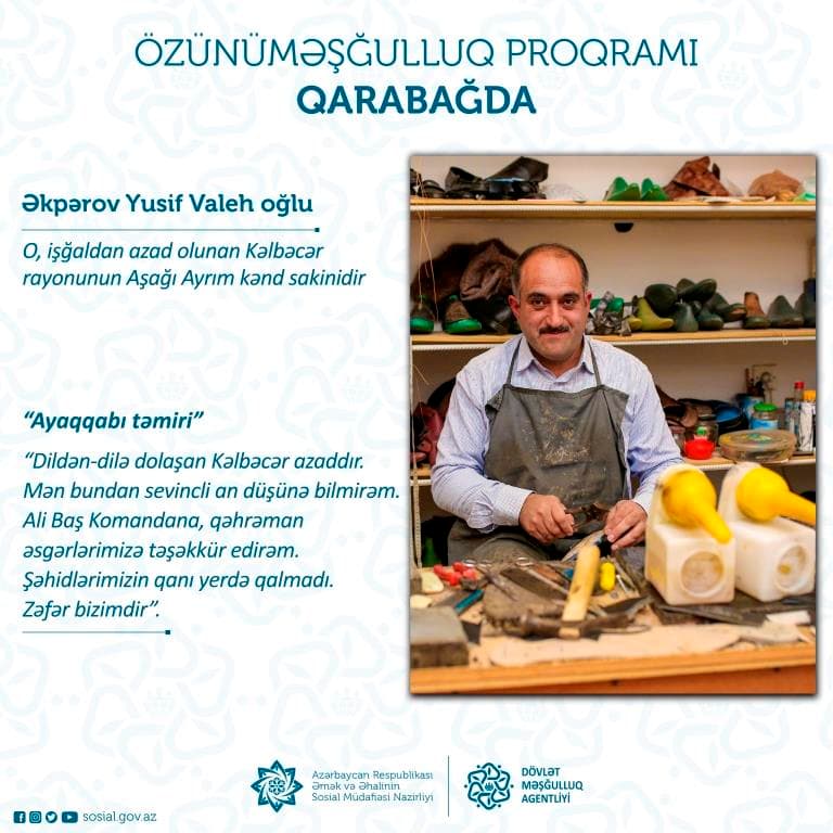 Özünüməşğulluq proqramı Kəlbəcərdə
