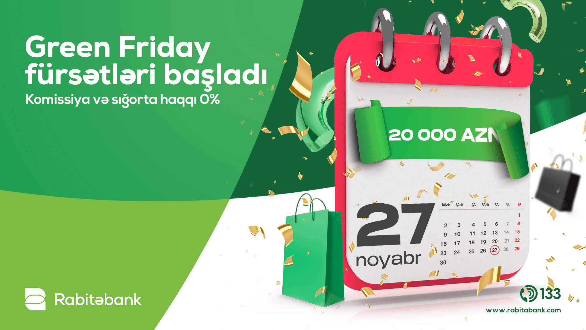 Rabitəbank müştərilərinə “Green Friday” endirimini təklif edir