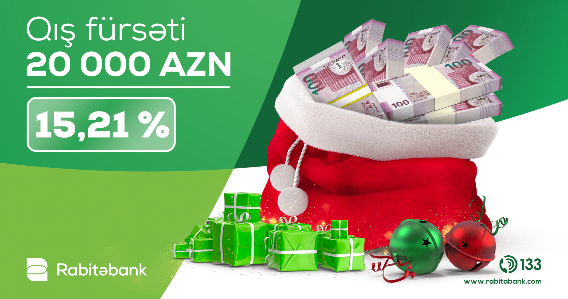 Rabitəbankdan nağd pul krediti əldə etmək istəyənlərə qış fürsəti