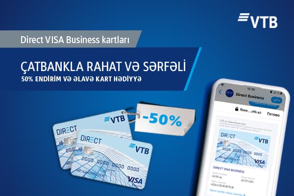 Bank VTB (Azərbaycan)-dan biznes-kartlar üçün yeni aksiya