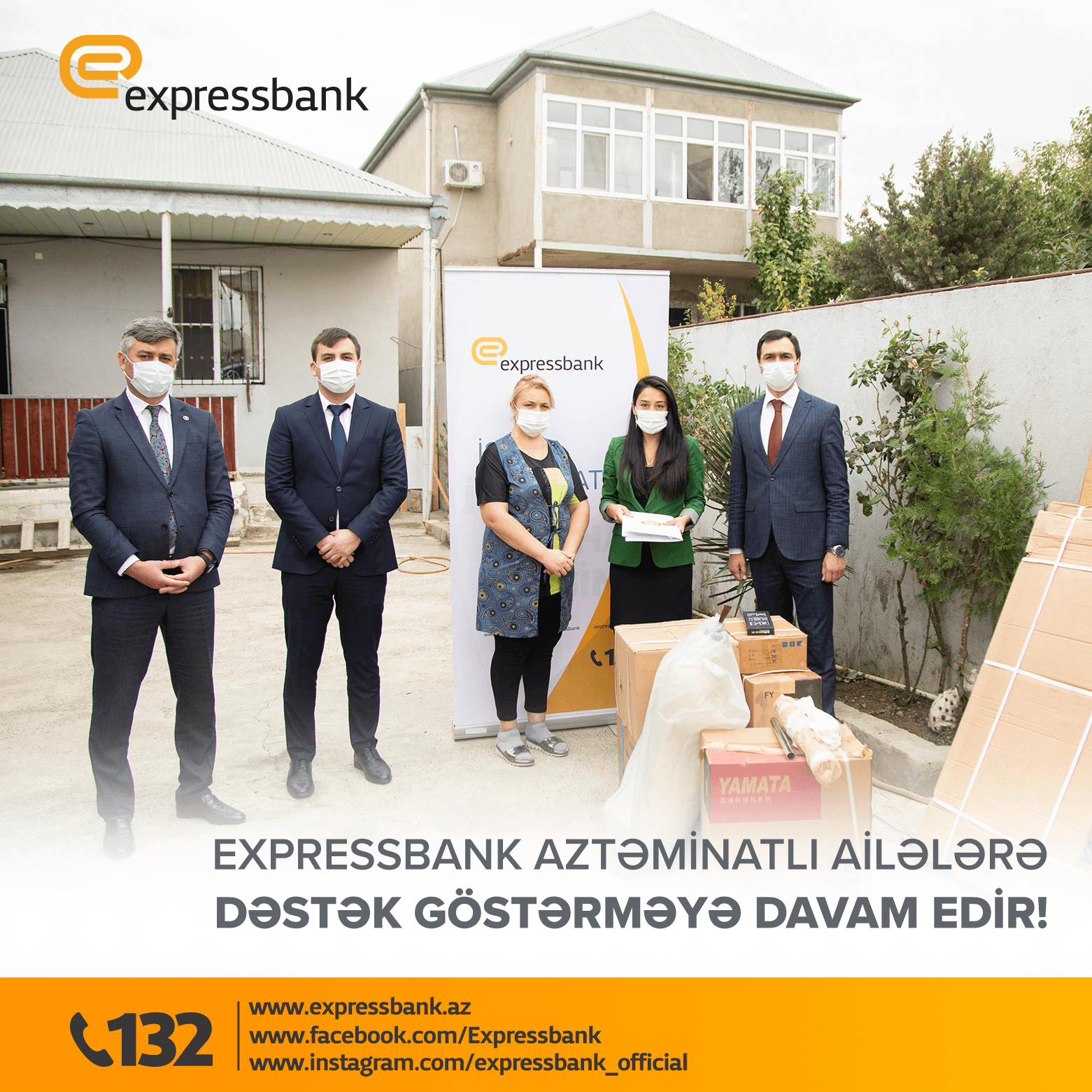 Expressbank aztəminatlı ailələrə dəstək göstərməyə davam edir!