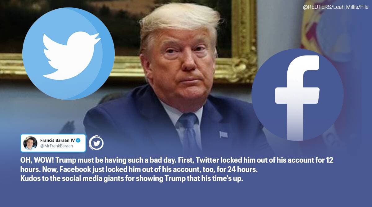 Tramp 12 saatlıq qadağadan sonra "Twitter"də ilk paylaşımını edib