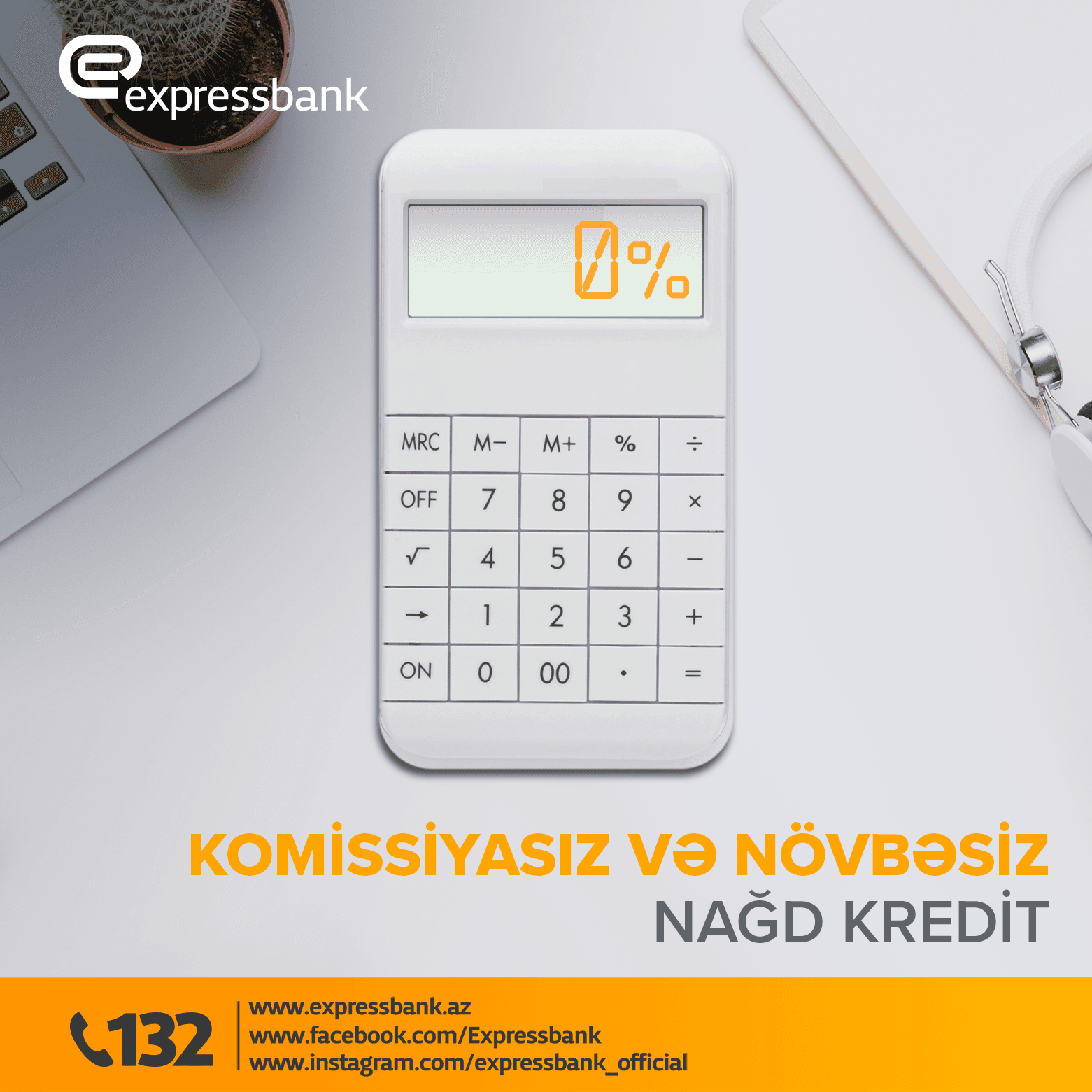 Expressbank-dan 0% komissiya ilə növbəsiz kredit!