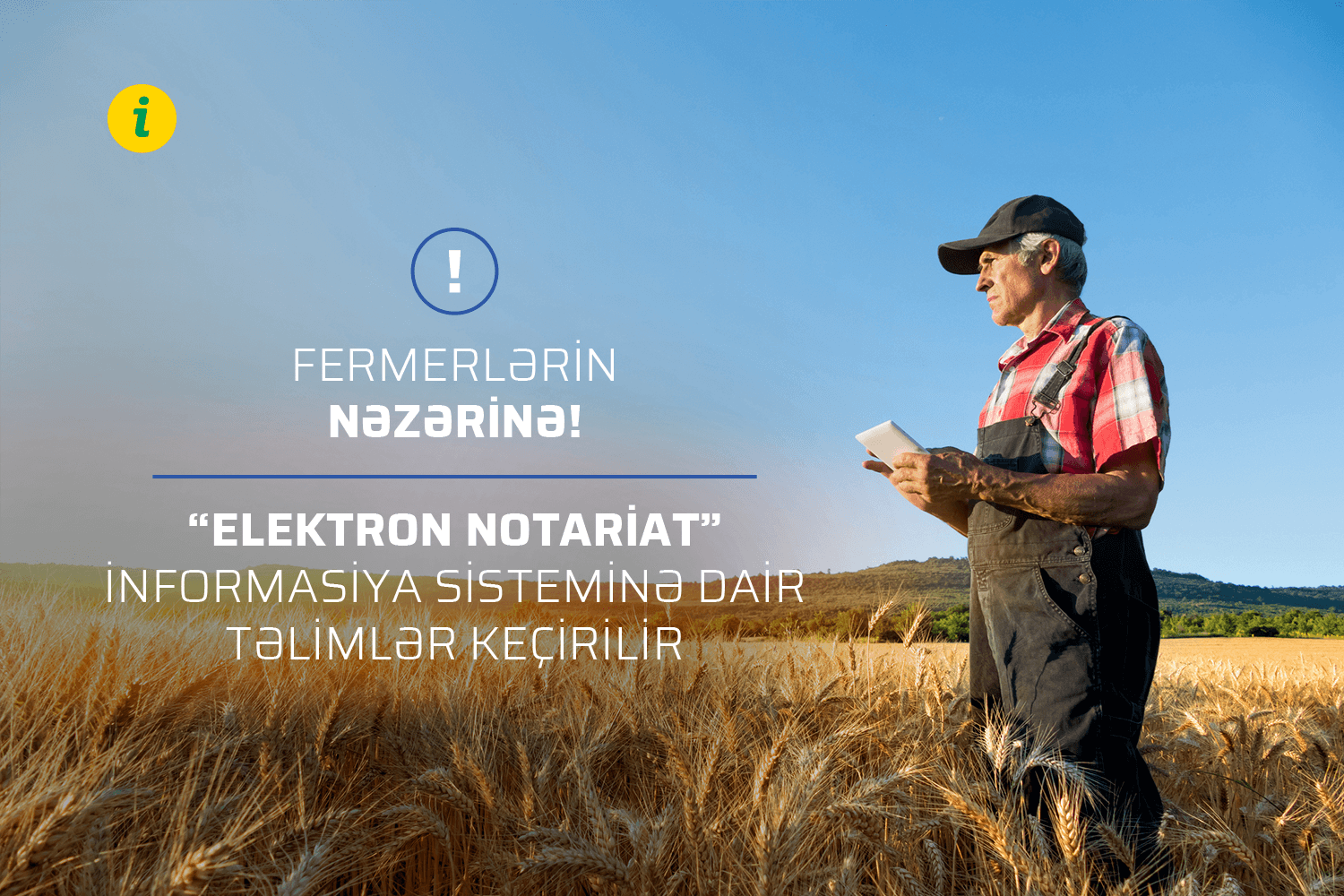 5 hektara qədər torpaqların icarə, istifadəyə verilməsinə dair müqavilə və etibarnamələr “Elektron notariat” informasiya sisteminə daxil edilməlidir